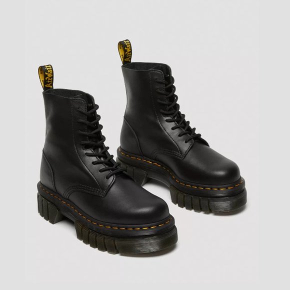 AUDRICK NAPPA LEATHER PLATFORM ANKLE BOOTS MSRP$240 in Black Nappa - Picture 8 of 13